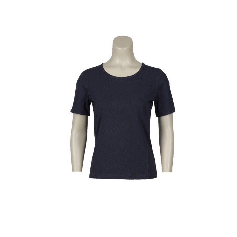 Voorspeller Slagschip diameter T-shirt kartel basic km donkerblauw | Rosedale Collections